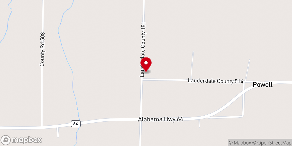 Map showing location of Oxford Church of Christ