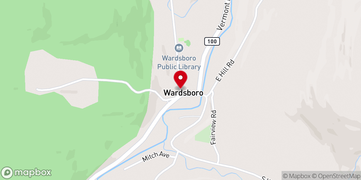 Map showing location of Wardsboro