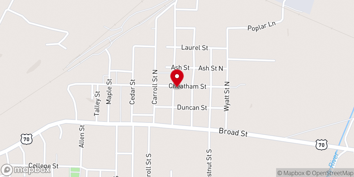 Map showing location of First United Methodist Church