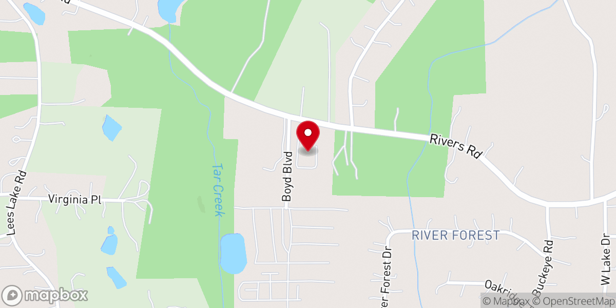 Map showing location of Unity Christian Church