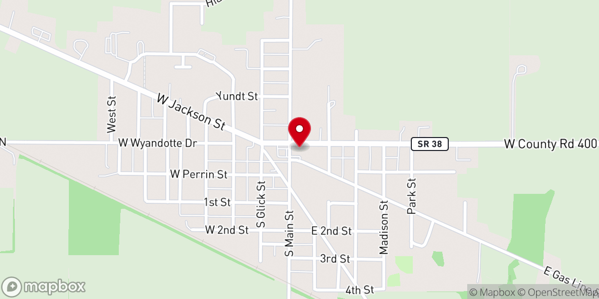 Map showing location of Trinity Church of Mulberry