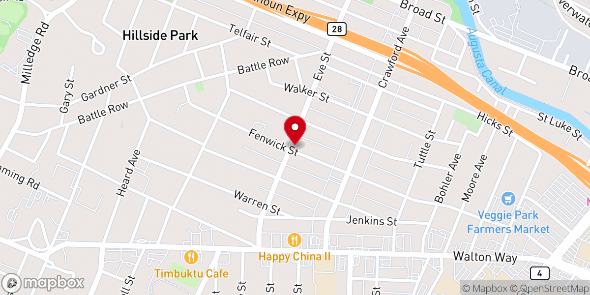 Map showing location of Bible Center Ministries Inc
