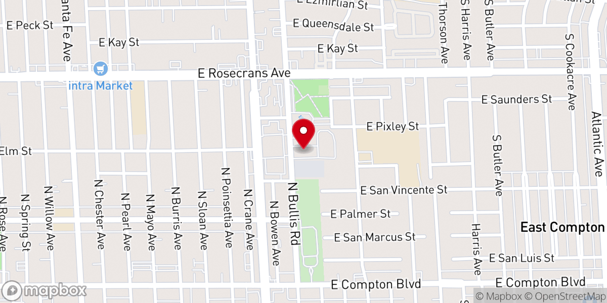 Map showing location of Secret Place Church