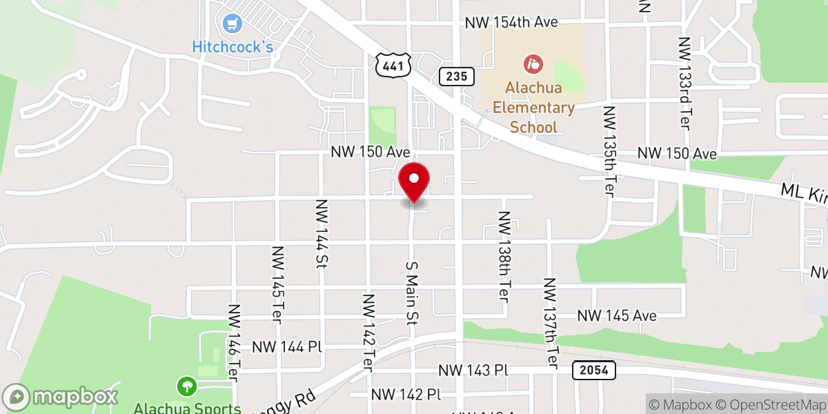 Map showing location of Living Word of Faith Church