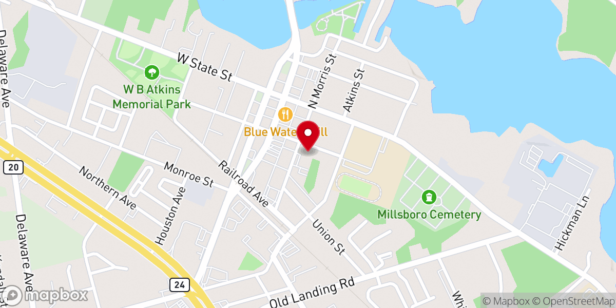 Map showing location of Grace United Methodist Church
