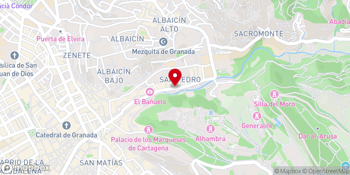 Map showing location of Convento de San Bernardo, capilla