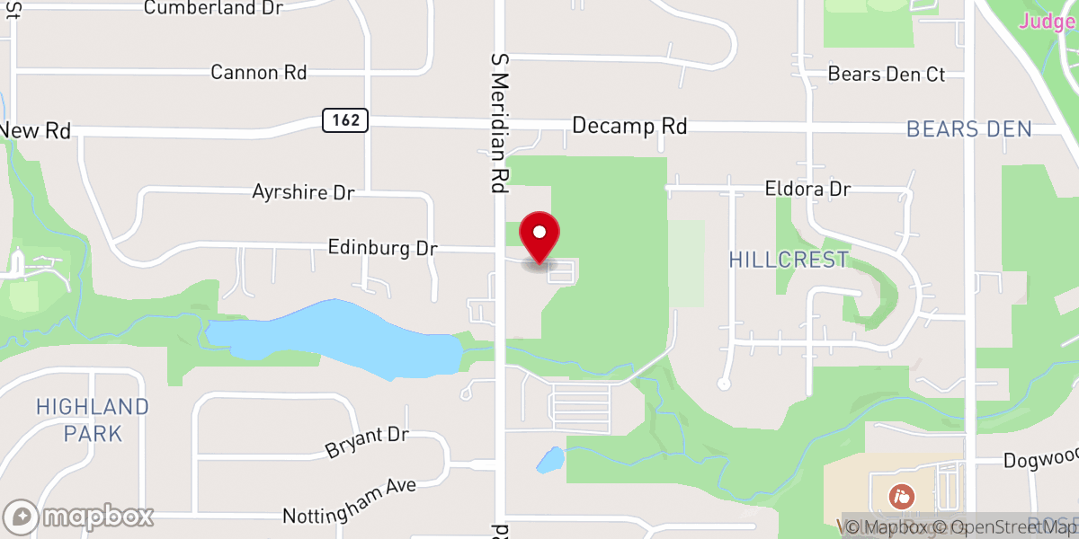 Map showing location of First Church of Christ, Scientist