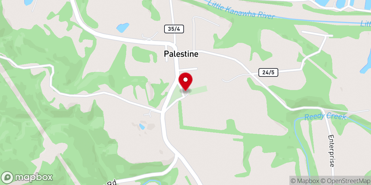 Map showing location of Bethesda Baptist Church