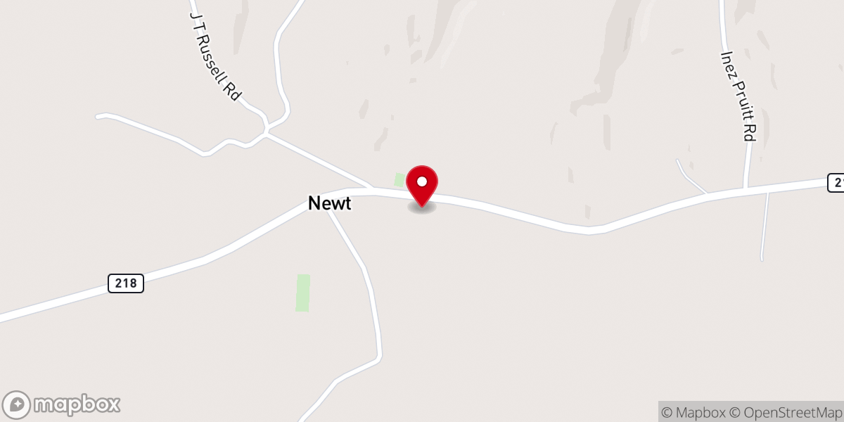 Map showing location of Union Chapel Baptist Church