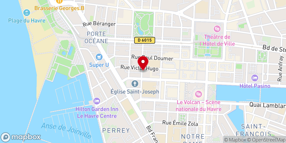 Map showing location of Maison Diocésaine Du Havre