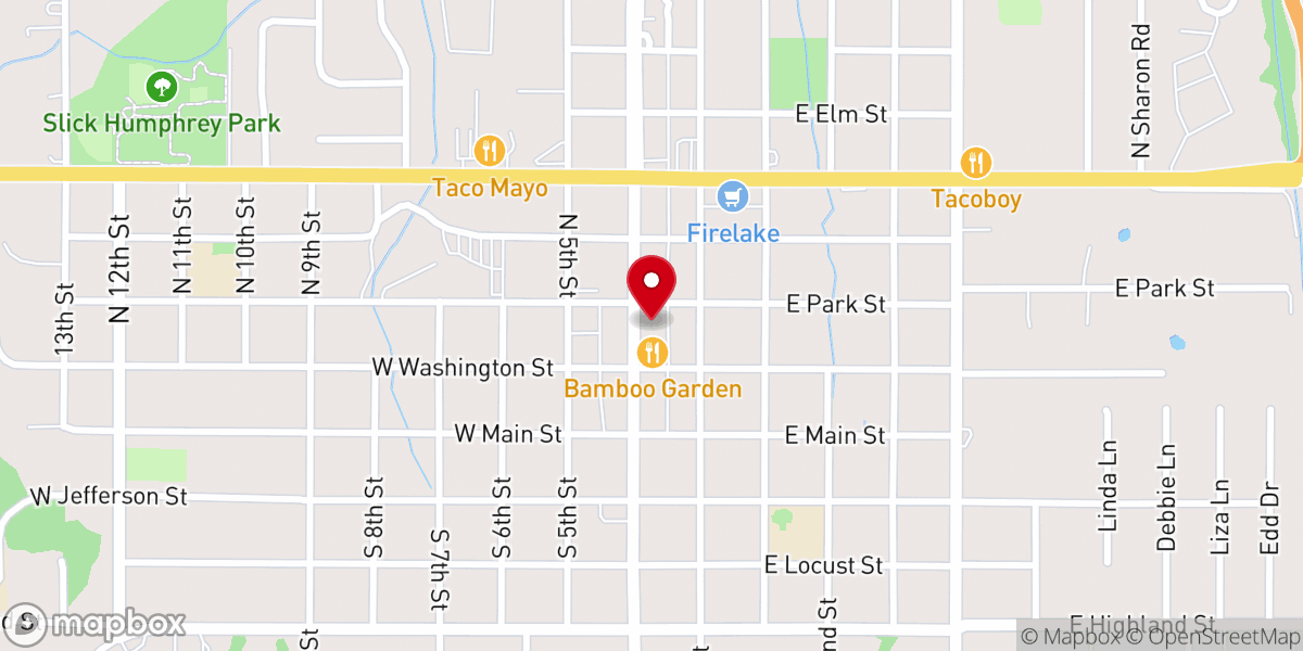 Map showing location of Experience Church Tecumseh