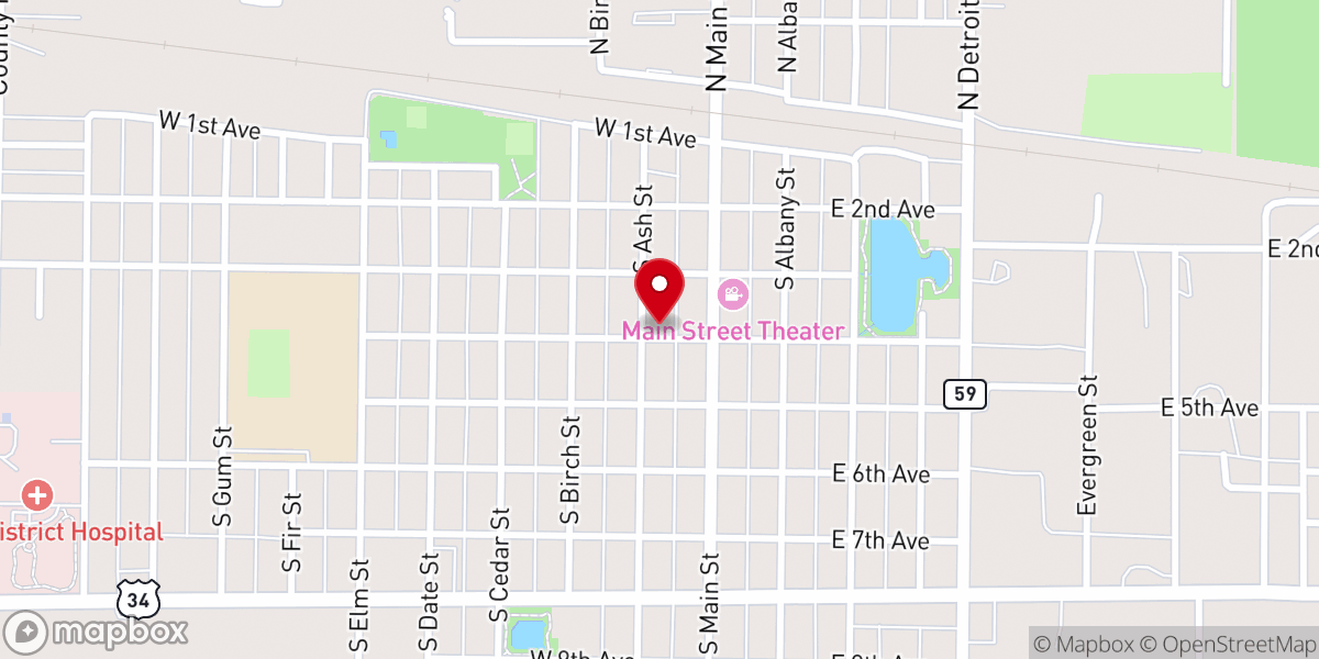 Map showing location of First Presbyterian Church