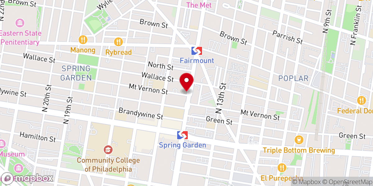 Map showing location of Philadelphia Lutheran Ministries Inc