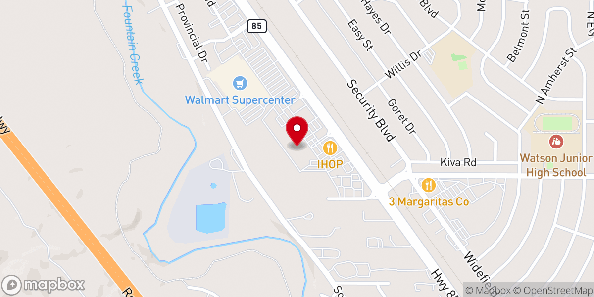Map showing location of The Potter's House Fountain