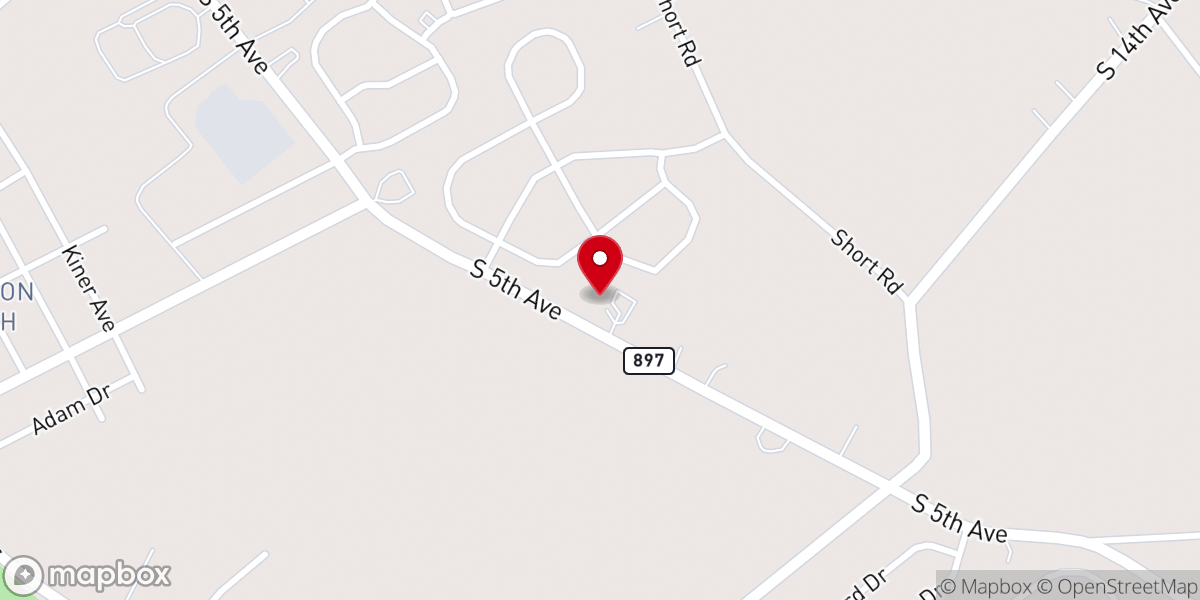 Map showing location of Grace United Church of Christ