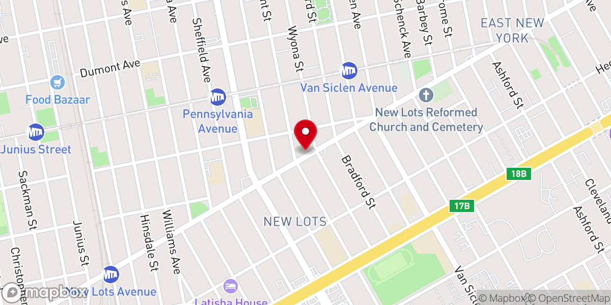 Map showing location of El Shaddai Deliverance Center