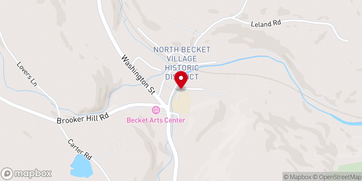 Map showing location of Becket