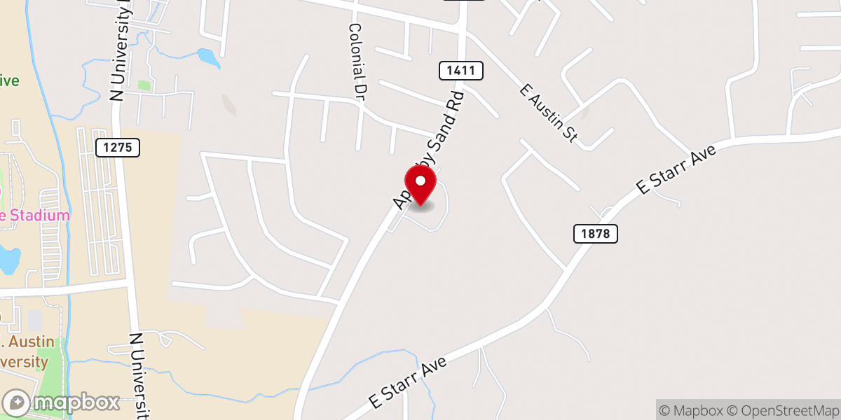 Map showing location of Sacred Heart Catholic Church