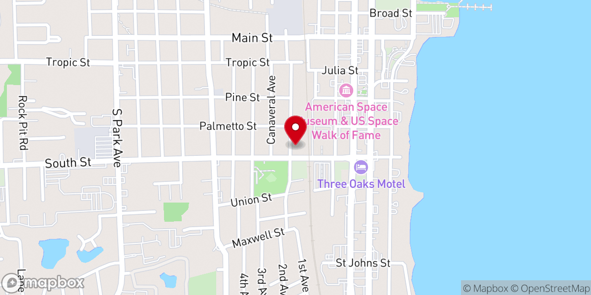 Map showing location of St James AME Church