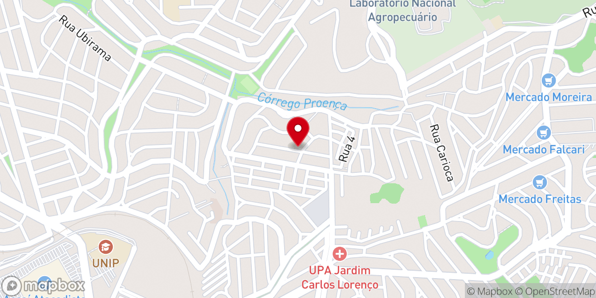 Map showing location of Assembléia De Deus