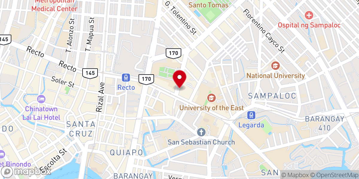 Map showing location of University Baptist Church, Incorporated