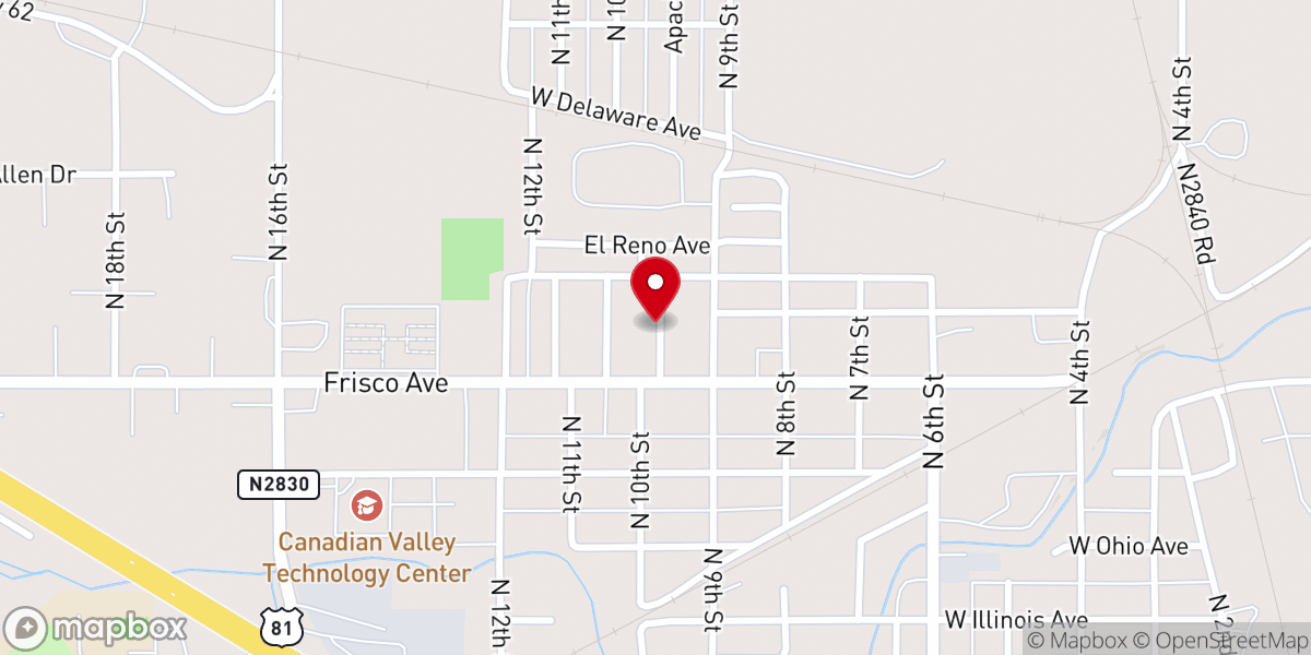 Map showing location of Full Gospel Church