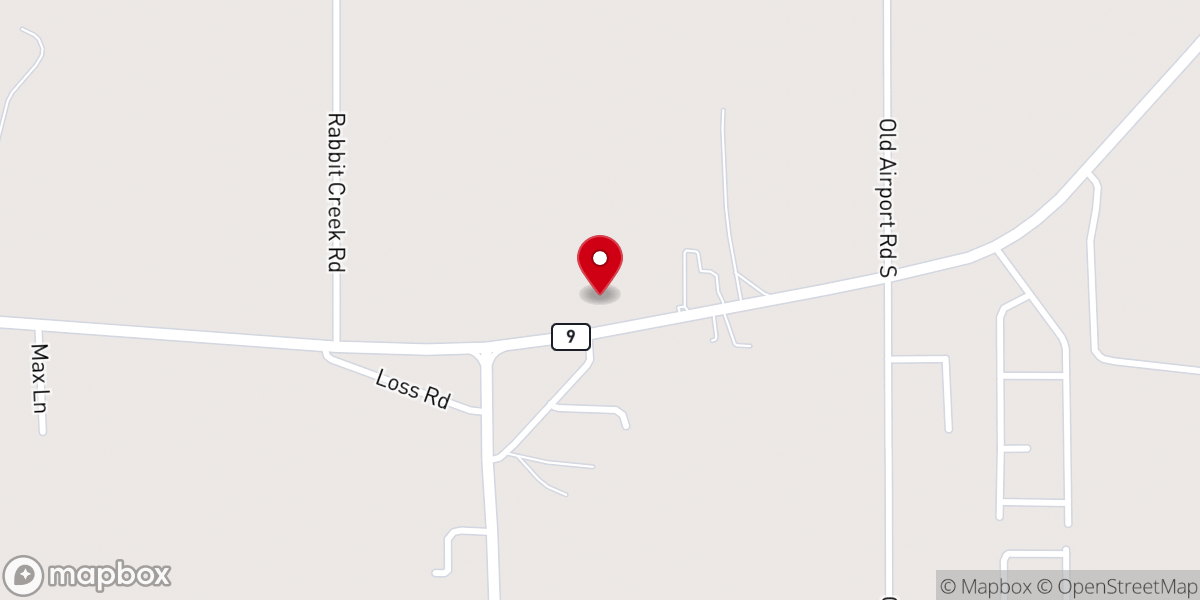 Map showing location of Charity baptist church
