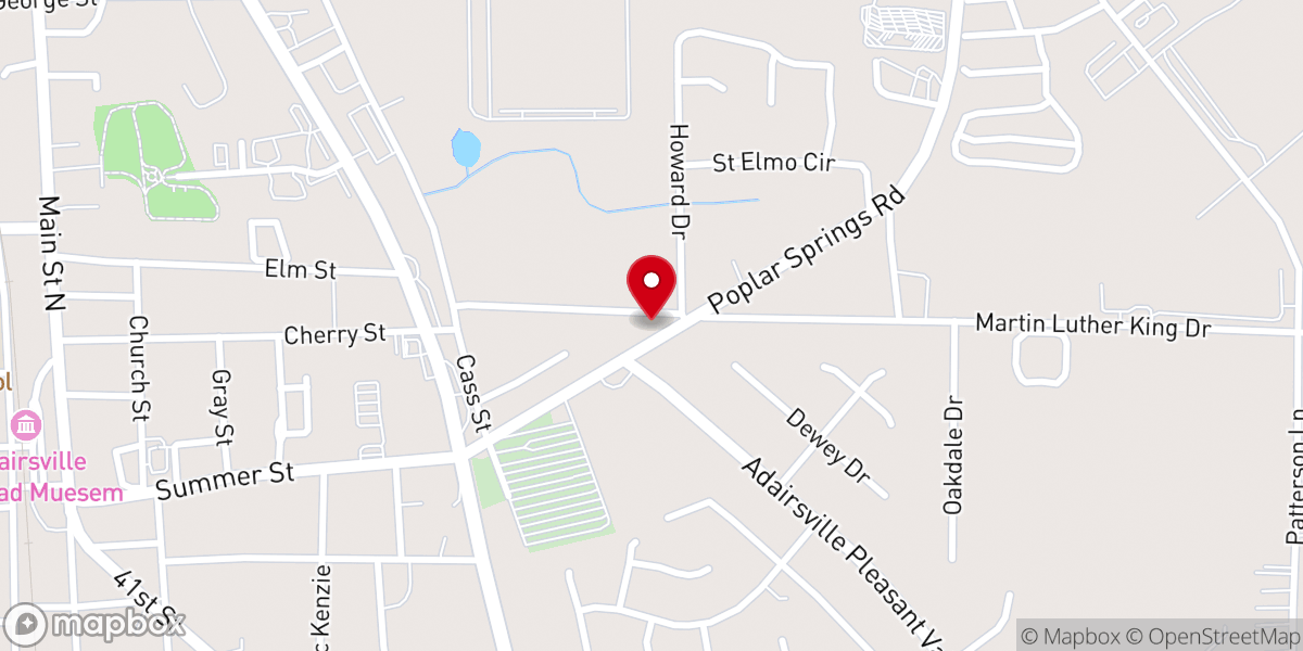 Map showing location of Friendship Missionary Baptist Church