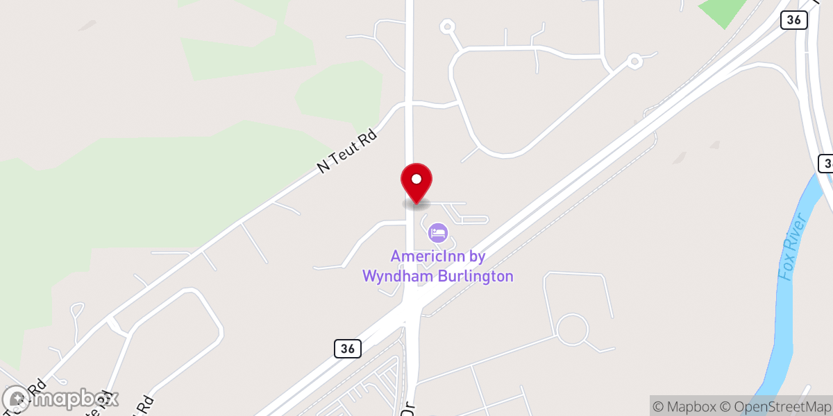 Map showing location of Fox River Christian Church Waterford Campus