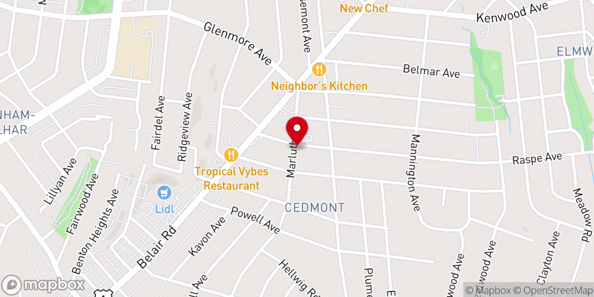 Map showing location of Epiphany Lutheran
