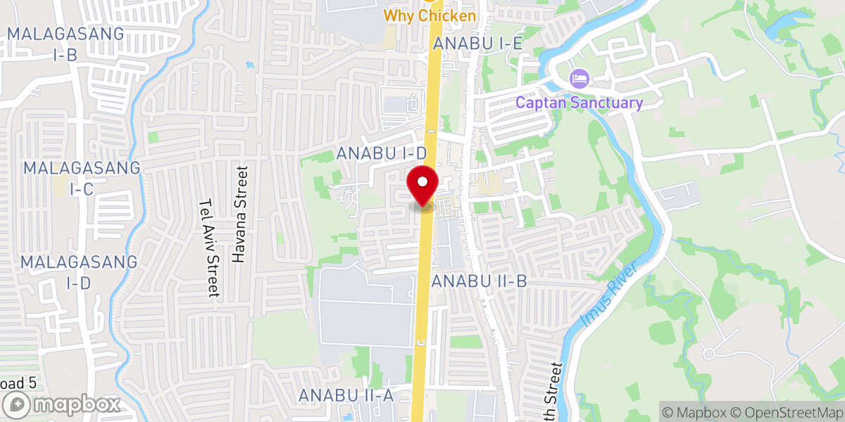 Map showing location of Bethany Bible Baptist Church Imus