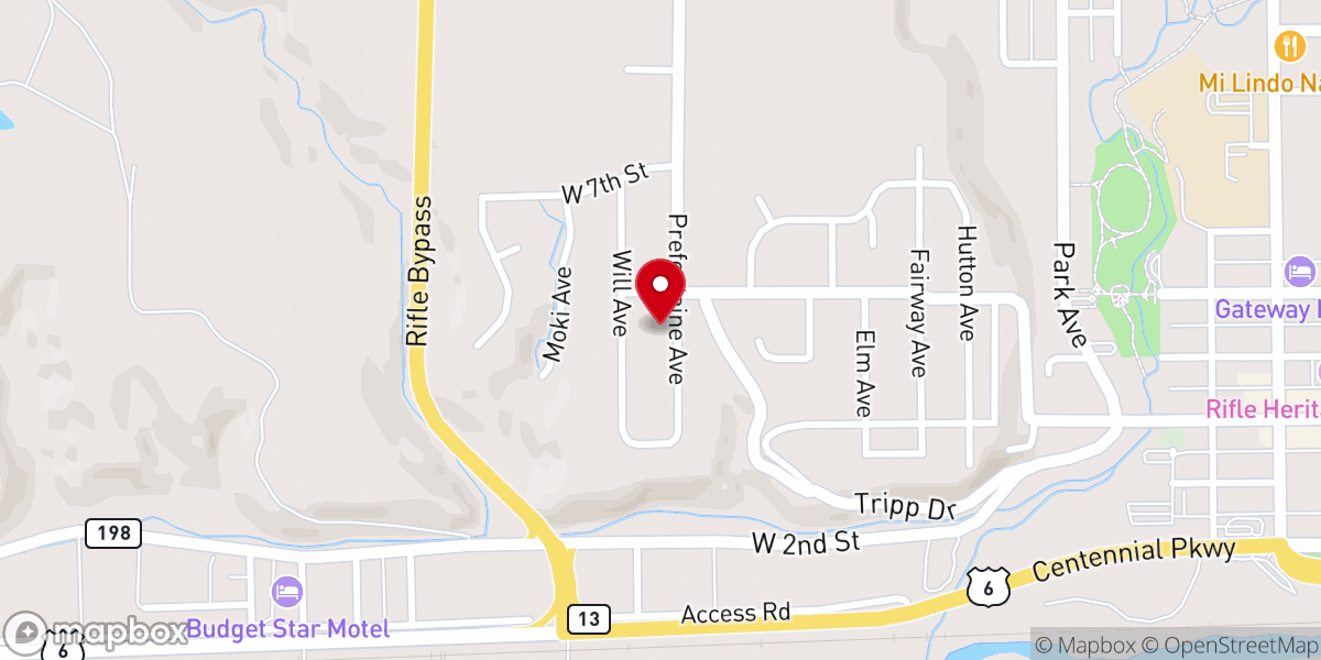 Map showing location of Church of Christ