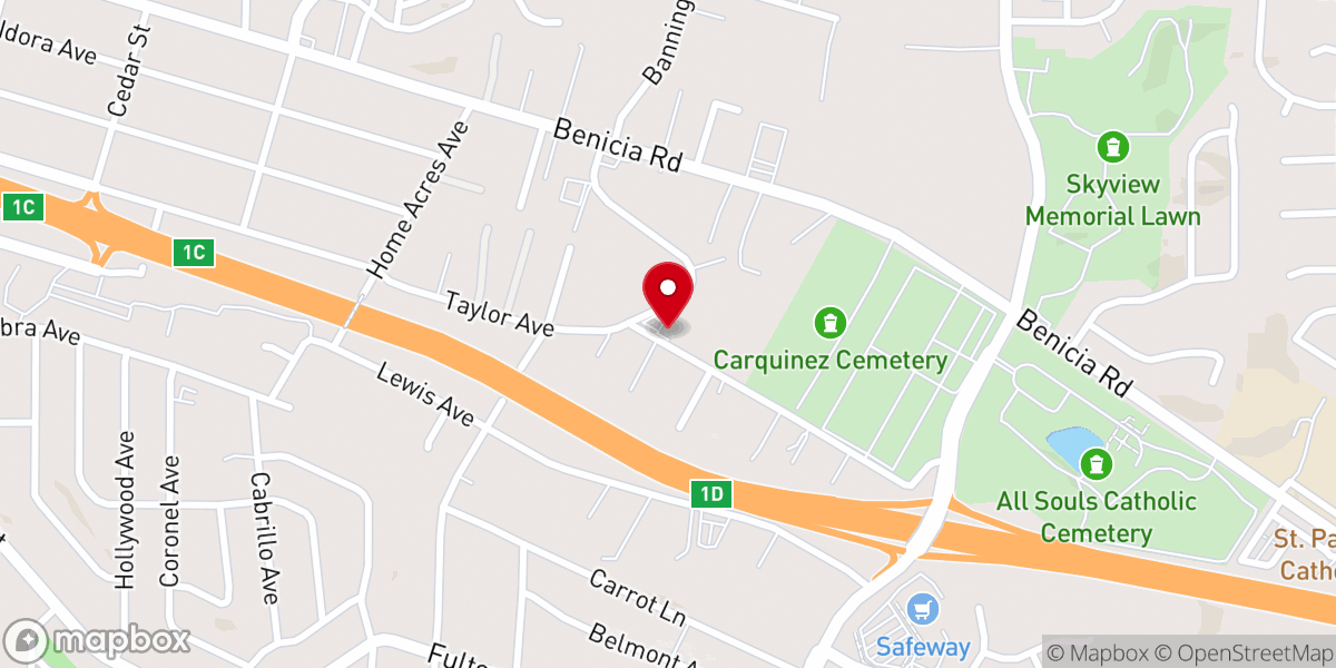 Map showing location of Trinity Church-God In Christ