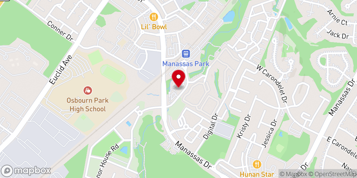 Map showing location of Misión San Gabriel-Manassas Park-Saint Gabriel Mission