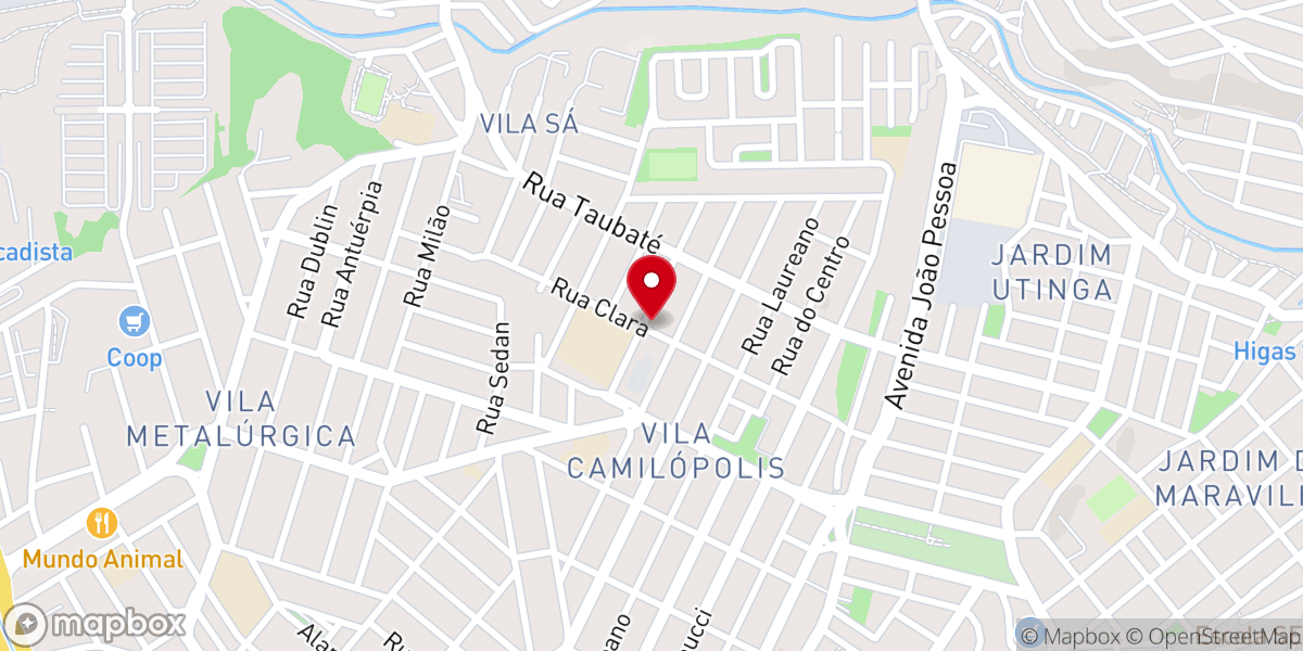 Map showing location of Igreja Pentecostal Betel