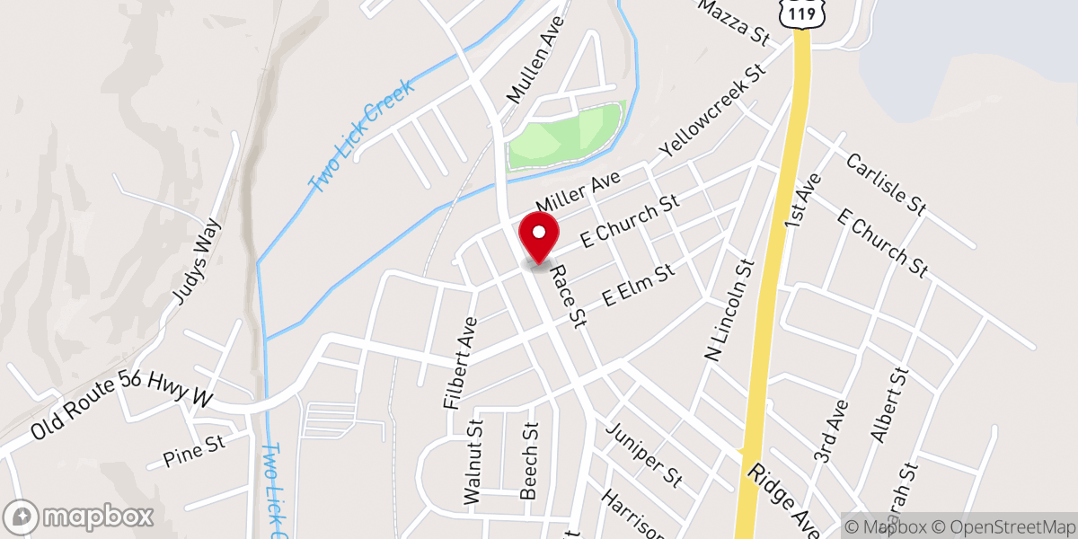 Map showing location of Homer City Methodist
