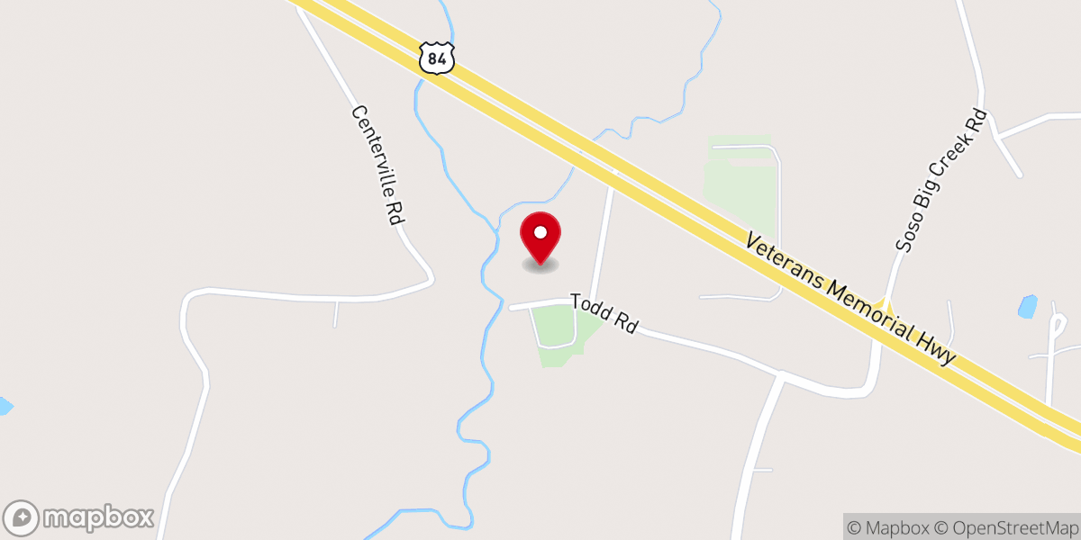 Map showing location of BIG CREEK CHURCH