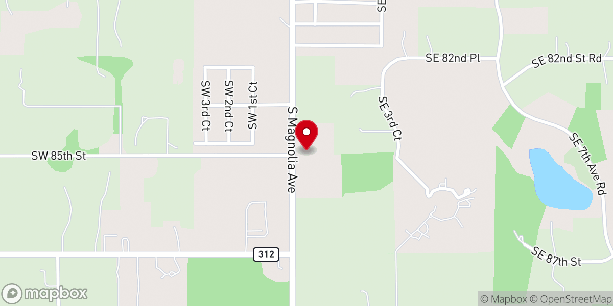 Map showing location of Olivet Church
