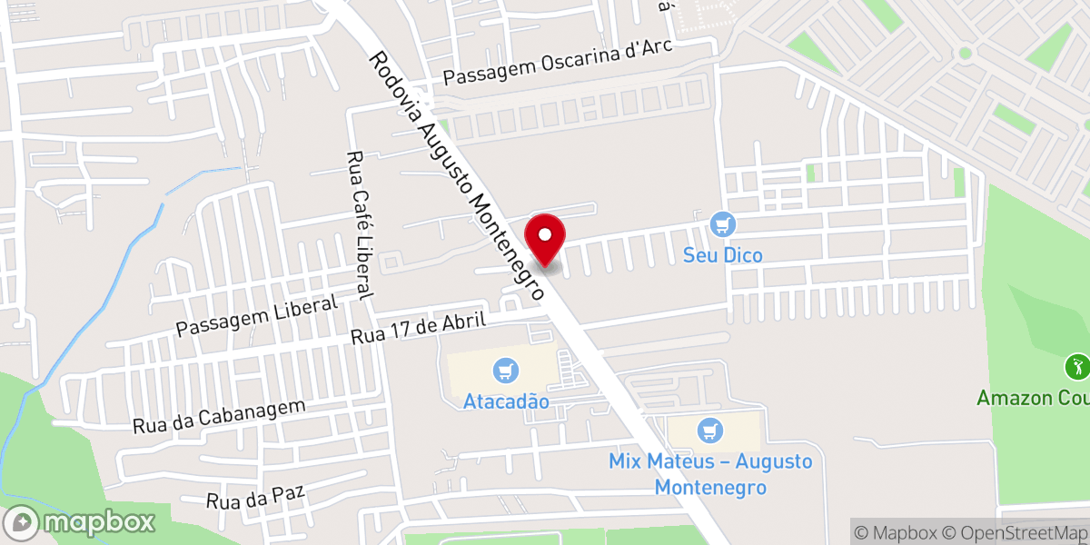 Map showing location of Igreja Universal Augusto Montenegro