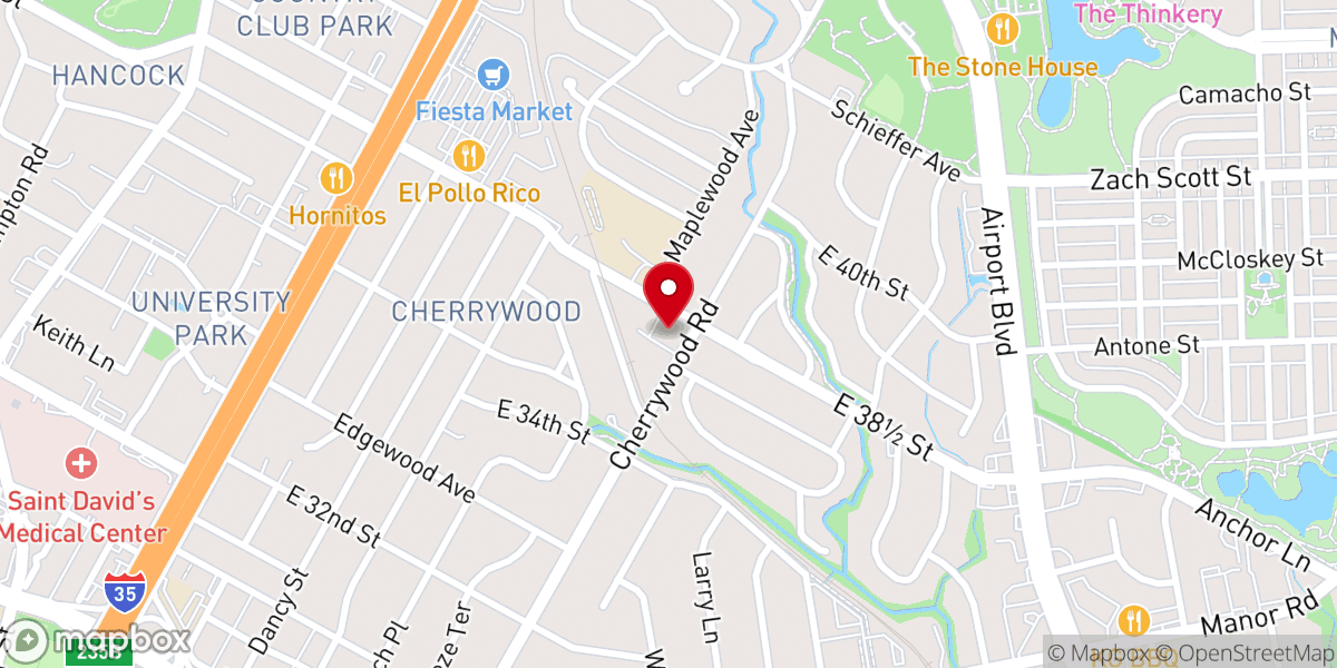 Map showing location of Church at East