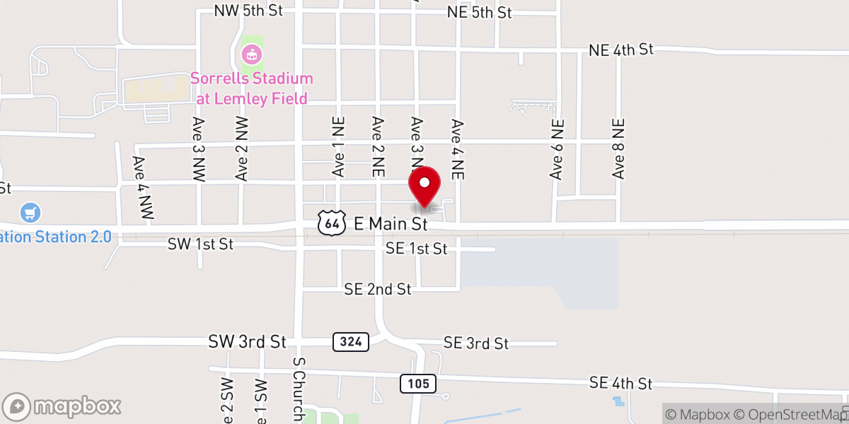 Map showing location of Church of the Assumption