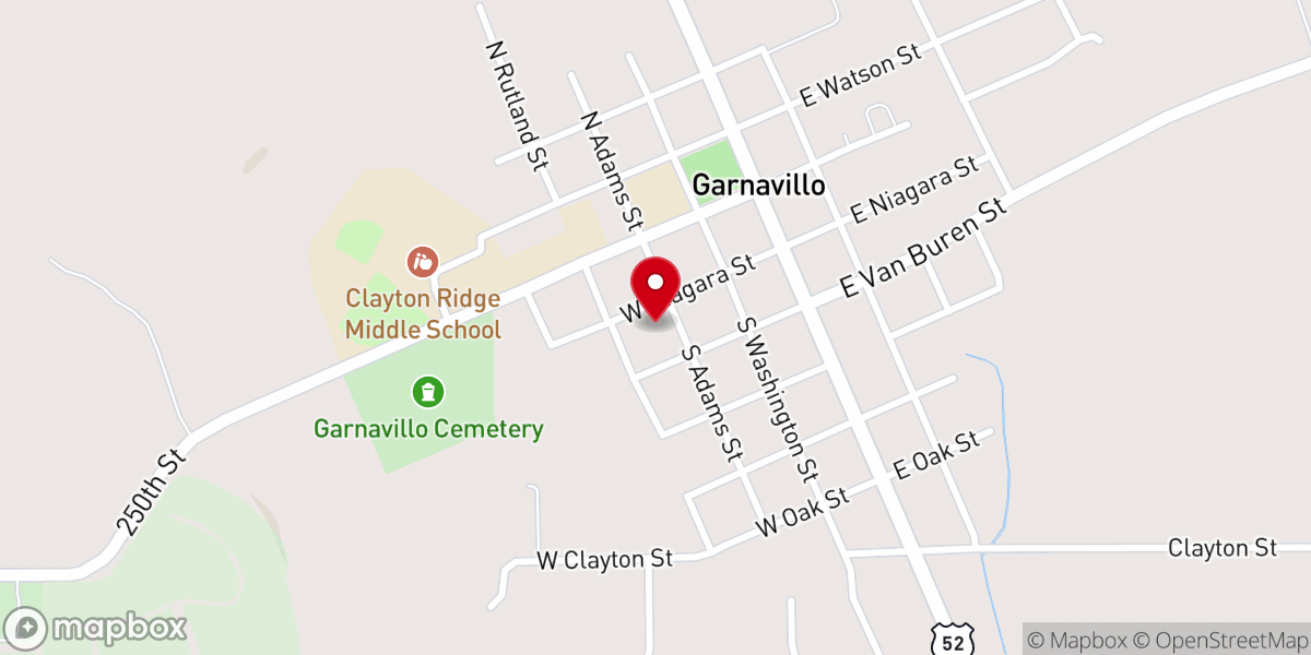 Map showing location of St Paul's Lutheran Church