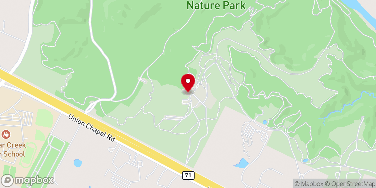 Map showing location of McKinney Roughs Nature Park