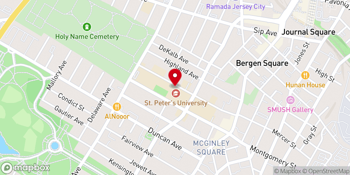 Map showing location of Jesuits of Saint Peters College