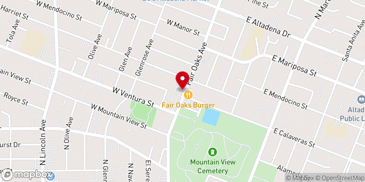 Map showing location of Hillside Tabernacle City of Faith Church of God In Christ