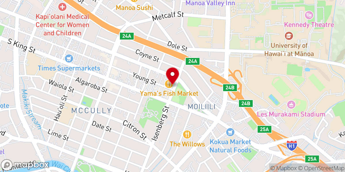 Map showing location of Honolulu Chinese Alliance Church