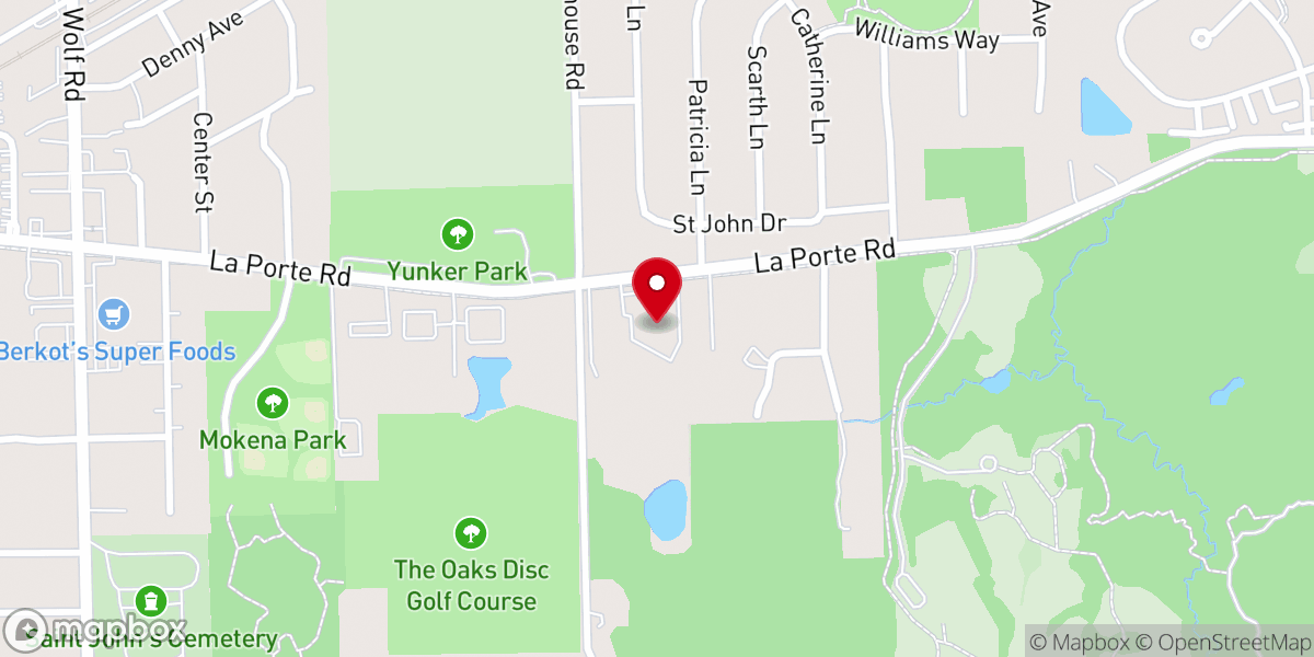 Map showing location of Immanuel Evangelical Lutheran Church and Preschool