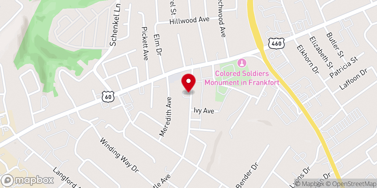 Map showing location of First Church of the Nazarene