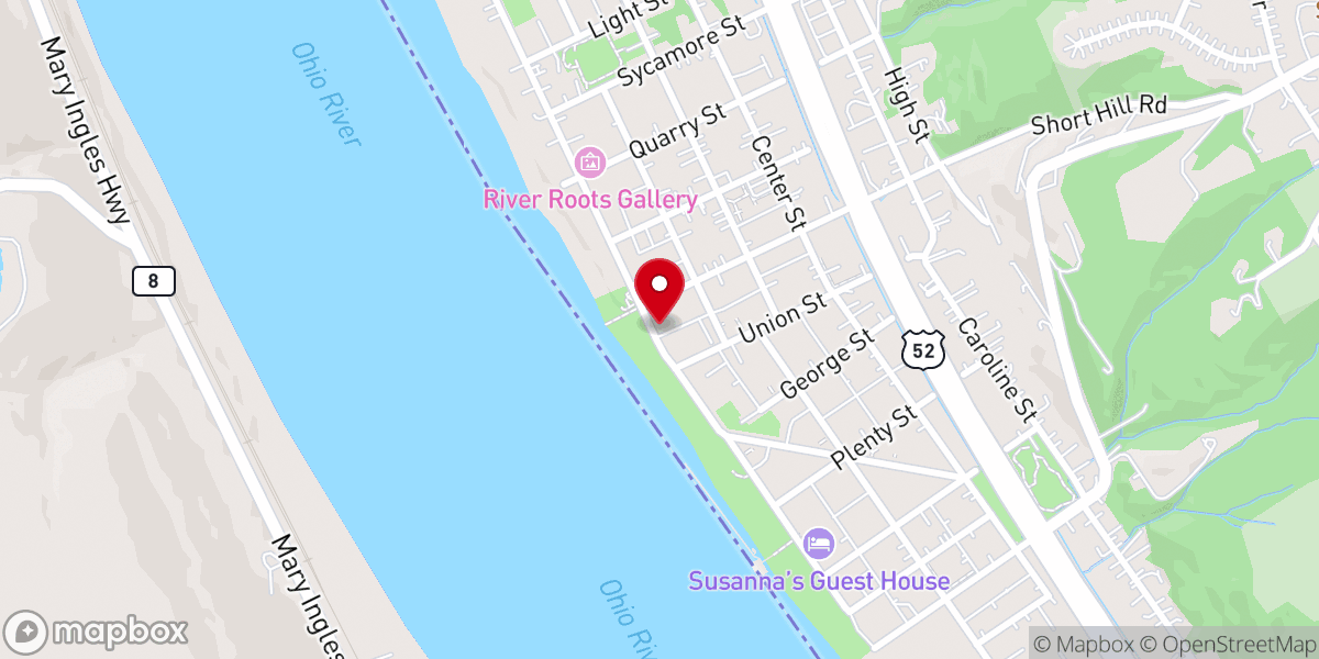 Map showing location of Front Street Café