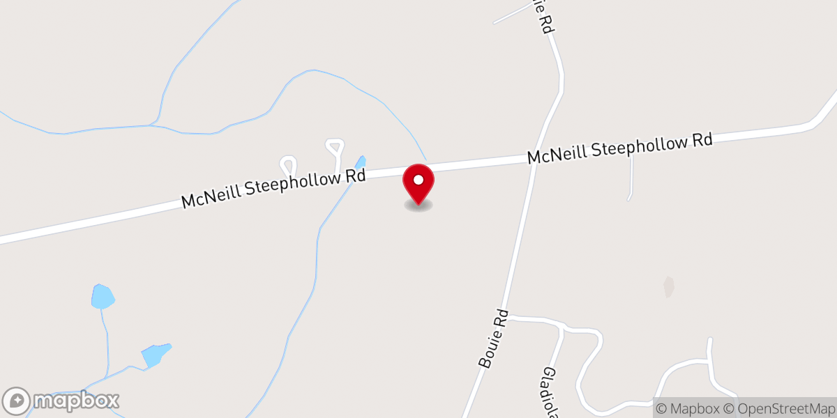 Map showing location of Rolling Hills Baptist Church